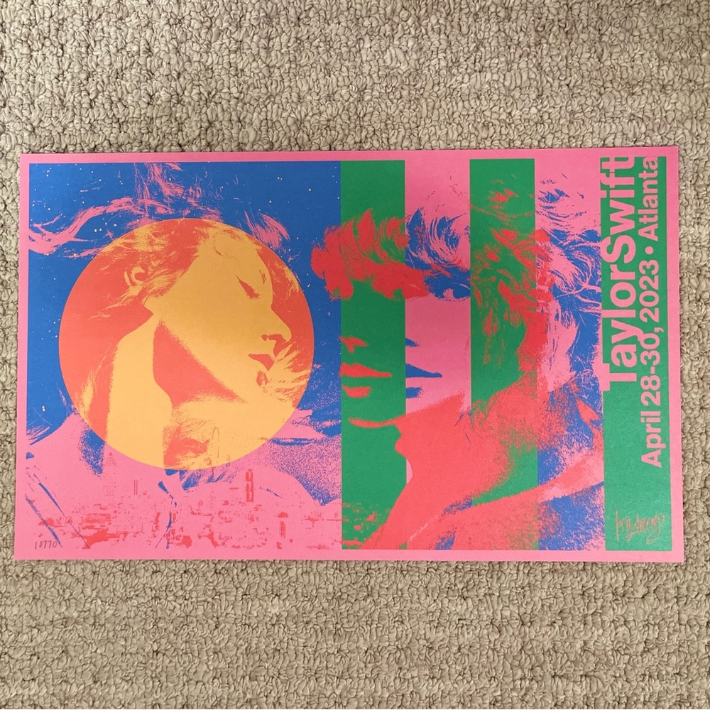 Taylor Swift The Eras Tour VIP exclusive poster for Atlanta GA